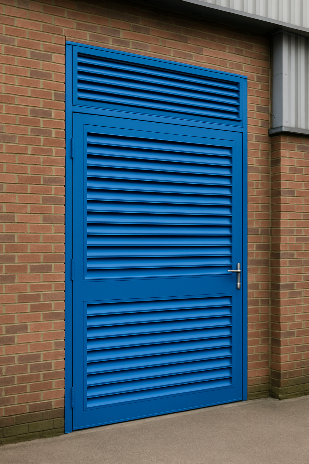 louvred  door  with  panel - professional louvred doors available in Birmingham from UK manufacturers